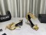 Versace Medusa Chain Sandals 110mm In Gold Leather