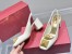 Valentino One Stud Slingback Pumps 60mm In White Patent Leather