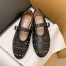 Alaia Ballet Flats in Black Vienne Lambskin