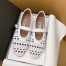 Alaia Ballet Flats in White Vienne Lambskin