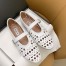 Alaia Ballet Flats in White Vienne Lambskin