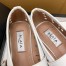 Alaia Ballet Flats in White Vienne Lambskin