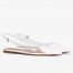 Alaia Le Coeur Slingback Flats in White Patent Calfskin