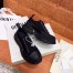 Alexander McQueen Women's Black Tread Slick Lace Up Sneakers