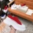 Alexander McQueen Women's Red Tread Slick Lace Up Sneakers