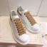 Alexander McQueen Women's Oversized Sneakers With Gold Glitter Heel