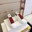 Alexander McQueen Women's Oversized Sneakers With Red Glitter Heel