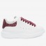 Alexander McQueen Women's Oversized Sneakers With Red Glitter Heel
