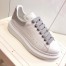 Alexander McQueen Women's Oversized Sneakers With Silver Glitter Heel