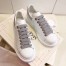 Alexander McQueen Women's Oversized Sneakers With Silver Glitter Heel