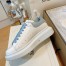 Alexander McQueen Women's Oversized Sneakers With Blue Patent Heel