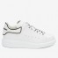 Alexander McQueen Women's White/Black Oversized Sneakers