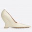 Bottega Veneta Punta Pumps in White Lambskin