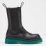 Bottega Veneta BV Tire Chelsea Boots with Green Outsole