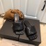 Bottega Veneta Lido Slides In Black Intreccio Lambskin