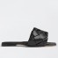 Bottega Veneta Lido Slides In Black Intreccio Lambskin