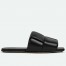 Bottega Veneta Patch Flat Slides In Black Lambskin