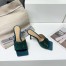 Bottega Veneta Stretch Mules 90mm In Green Strass-embellished Satin