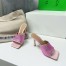 Bottega Veneta Stretch Mules 90mm In Pink Strass-embellished Satin