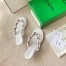 Bottega Veneta Dot Thong Sandals In White Lambskin