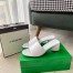 Bottega Veneta Band 55MM Sandals In White Calfskin