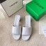 Bottega Veneta Band 55MM Sandals In White Calfskin