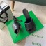 Bottega Veneta Rubber Lido Sandals In Black Quilted Lambskin