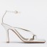 Bottega Veneta Stretch Sandals 90MM In White Lambskin