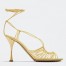 Bottega Veneta Dot Sandals 100mm In Beige Lambskin