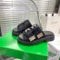 Bottega Veneta Flash Flat Sandals In Black Technical Fabric