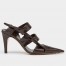 Bottega Veneta BV Point Slingback Sandals In Chocolate Lambskin