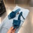 Bottega Veneta Lido Sandals In Blue Intrecciato Leather