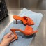 Bottega Veneta Lido Sandals In Orange Intrecciato Leather