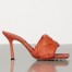 Bottega Veneta Lido Sandals In Orange Intrecciato Leather