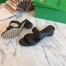 Bottega Veneta Band Sandals 55MM In Black Calfskin 