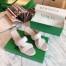 Bottega Veneta Band Sandals 55MM In White Calfskin 