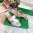 Bottega Veneta Band Sandals 55MM In White Calfskin 