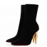 Christian Louboutin Lipbooty 100mm Ankle Boot In Black Velvet