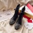 Christian Louboutin Black Ts Croc Flat Ankle Boots