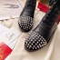 Christian Louboutin Black Ts Croc Flat Ankle Boots