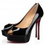 Christian Louboutin Black Patent Fetish Peep 130mm Pumps