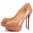 Christian Louboutin Nude Patent Fetish Peep 130mm Pumps