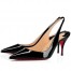 Christian Louboutin Black Patent Clare Sling 80mm Pumps
