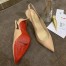 Christian Louboutin Nude Patent Clare Sling 80mm Pumps