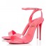 Christian Louboutin Loubigirl 100mm Sandals In Pink Patent Leather