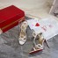 Christian Louboutin Double L 100mm Sandals In White Patent Leather