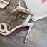 Christian Louboutin Double L 100mm Sandals In White Patent Leather