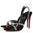 Christian Louboutin Emilie Strass 100MM Sandals In Black Veau Velours