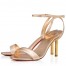 Christian Louboutin Mascasandal 85mm Sandals in Gold Leather