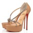 Christian Louboutin Nude So Spike Alta Sandals 150MM